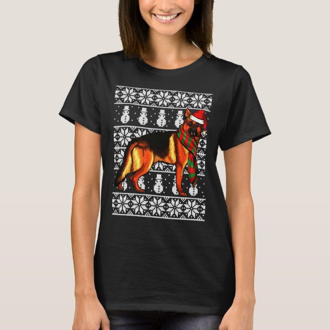Camiseta German shepherd Xmas (Frente)