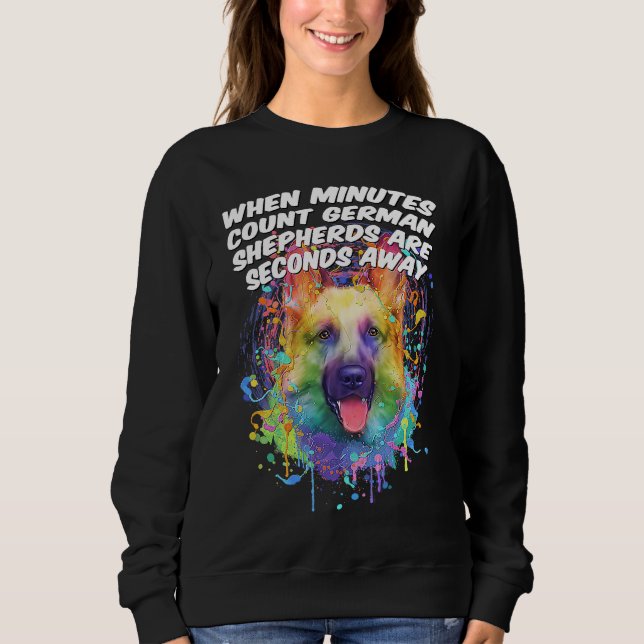Camiseta German Shepherds Are Seconds Away  Shepard Humor (Frente)