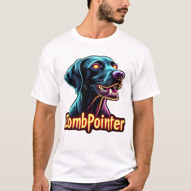 Camiseta German Shorthaired Pointer GSP Zombie Dog Hallowee (Frente)