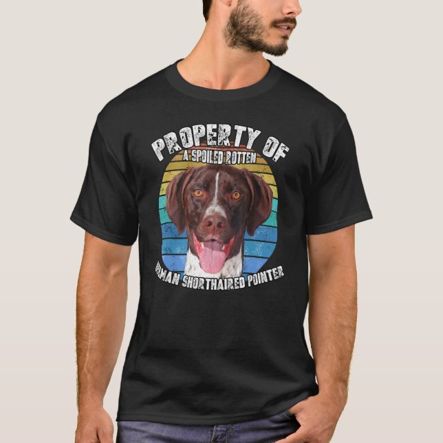 Camiseta German Shorthaired Pointer Property Of Retro (Frente)