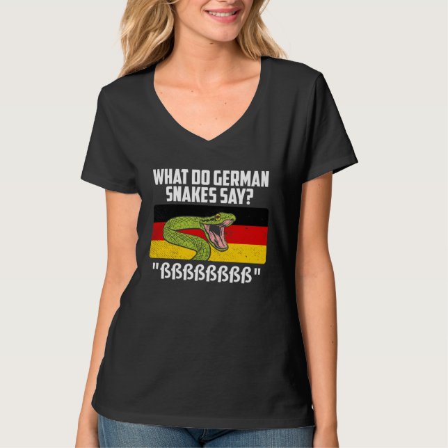 Camiseta German snakes German snake saying snake owner (Frente)