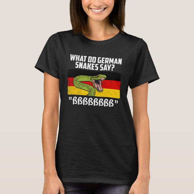 Camiseta German snakes German snake saying snake owner (Frente)