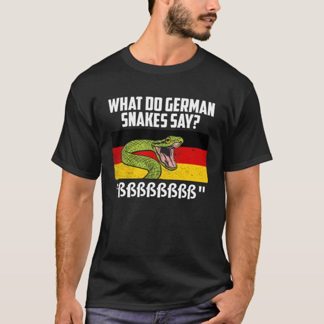 Camiseta German snakes German snake saying snake owner (Frente)