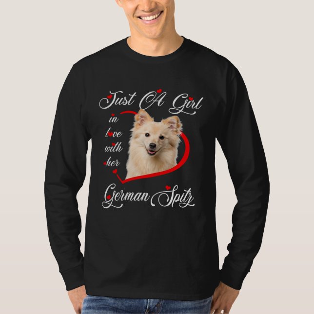 Camiseta German Spitz Just A Girl In Love With Her  Dogs (Frente)