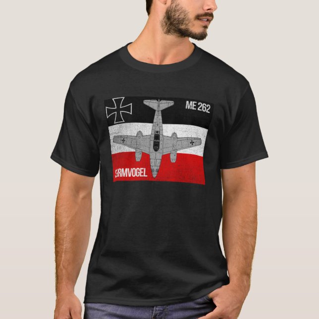Camiseta German Warplane Sturmvogel Me 262 Blitzbomber Jet  (Frente)