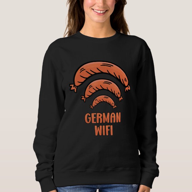 Camiseta German Wifi Simplified Sausage Wurst (Frente)