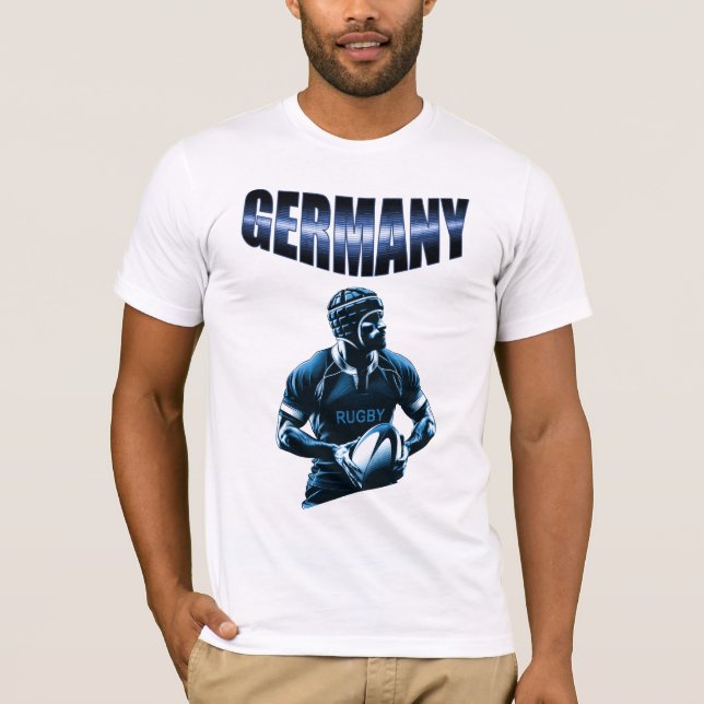Camiseta Germany - Rugby Spieler mit Trikot (Frente)