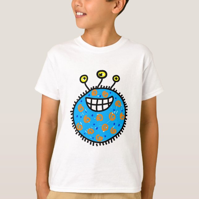 Camiseta Germe azul dos desenhos animados (Frente)