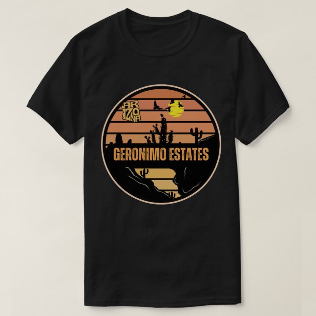 Camiseta Geronimo Estates, Arizona (Frente do Design)