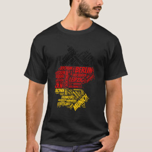 Camiseta Gery Flag E Map Com Nomes De Cidade Palavra