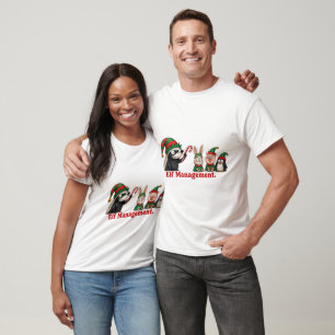 Camiseta Gestão de Elfos Abelha-Mel Badger Engraçado Natal