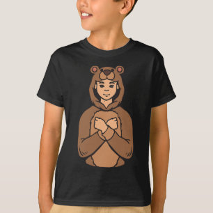 Camiseta Gesto de Mão Animal Surdo Audição Perde Awarenes
