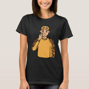 Camiseta Gesto de Mão Animal Surdo Audição Perde Awarenes