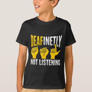 Camiseta Gesto de Mão Sensível Perda de Audiência Sensível