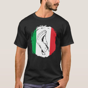 Camiseta Gesto italiano Itália Itália Bandeira Itália