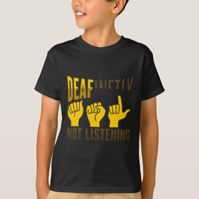 Camiseta Gesto manual Audição surda Perda de Consciência 7 (Frente)