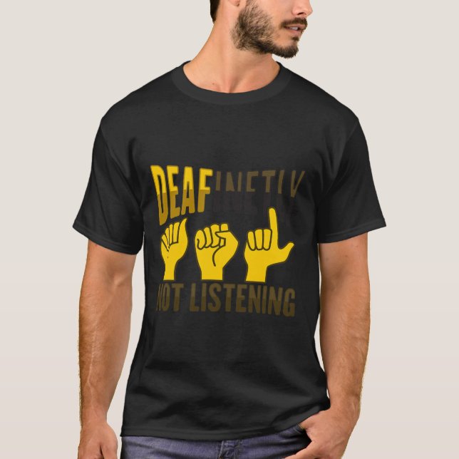 Camiseta Gesto manual Audição surda Perda de Consciência 7 (Frente)