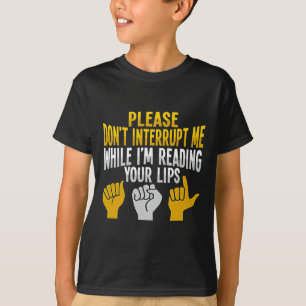Camiseta Gesto manual da ASL Audição surda Perda de Consciê