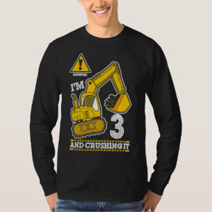 Camiseta Gestor de Construção aniversário de 3 anos de 3 An