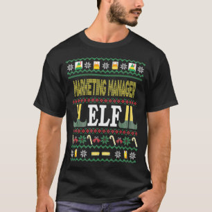 Camiseta Gestor de marketing Elf Engraçado Presente de Nat