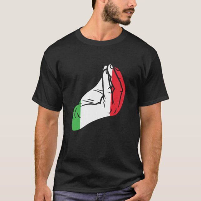 Camiseta Gestos De Mão Italianos - Presente Para Cada Itali (Frente)