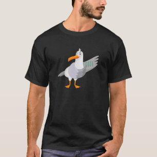 Camiseta Gestu da Mão de Aves Marinhas legal do Oceano Mari
