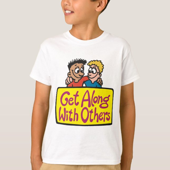 Camiseta Get Along With Others Friends Kindness and Unity (Frente)