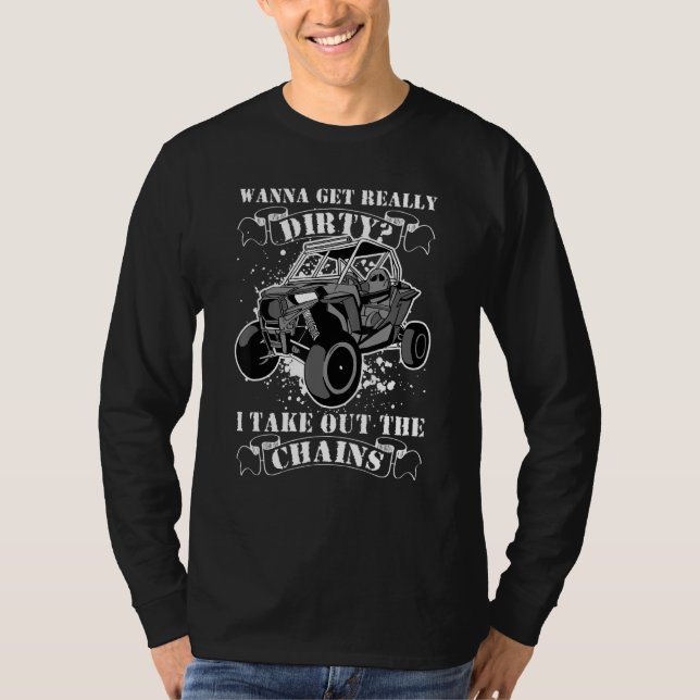 Camiseta Get Dirty Get Chains Funny UTV SxS Side by Side SS (Frente)