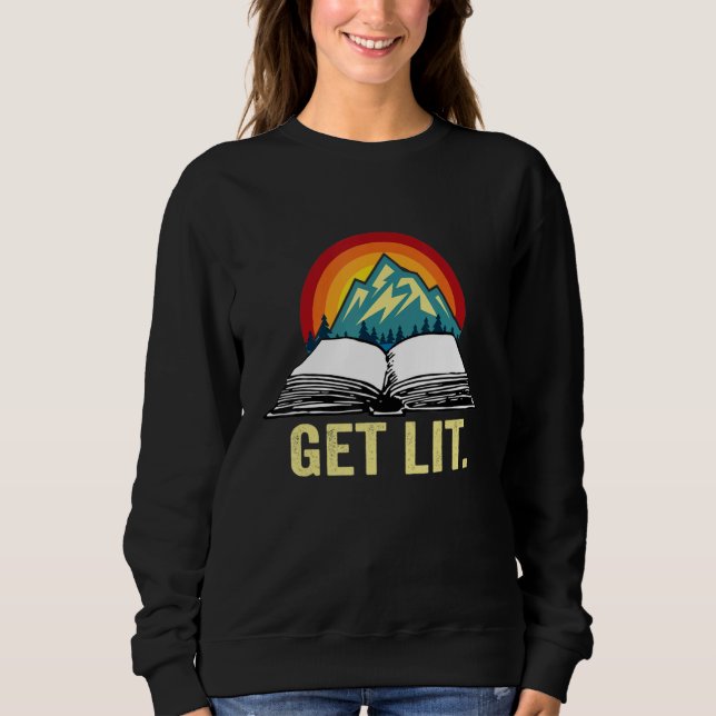 Camiseta Get Lit with Books  Meme  for Book  Reading (Frente)