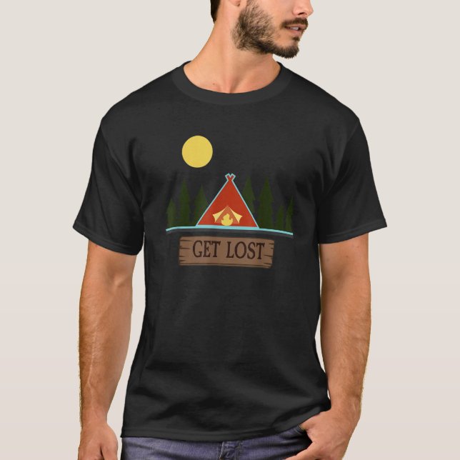 Camiseta Get lost  Camping (Frente)
