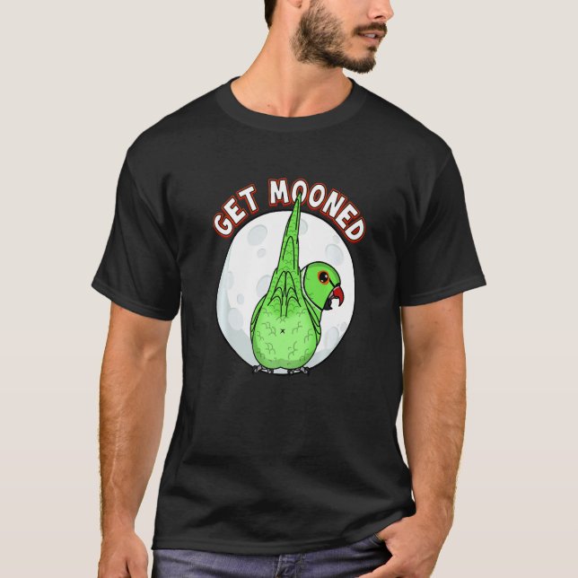 Camiseta Get Mooned I Parrot Underfluffies I Green Indian R (Frente)