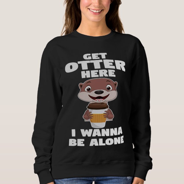 Camiseta get otter here I wanna be alone otter (Frente)