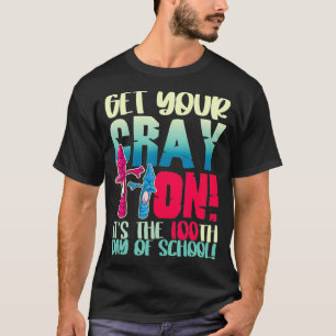 Camiseta Get Your Cray On Its The 100th Day Of School Funny