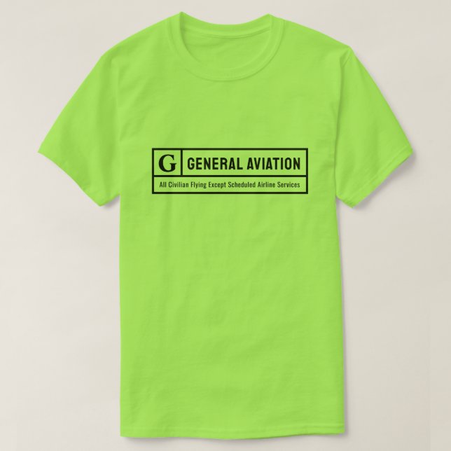 Camiseta Get Your Rated G for General Aviation (Frente do Design)