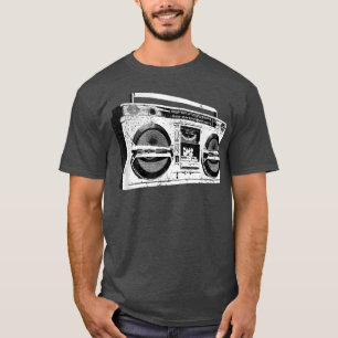 Camiseta Getto Blaster Boombo Radio Hip Hop Tape Deck Musi