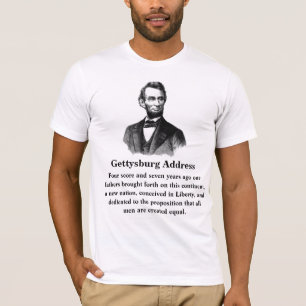 Camiseta Gettysburg Endereço Abraham Lincoln 19 de novembro