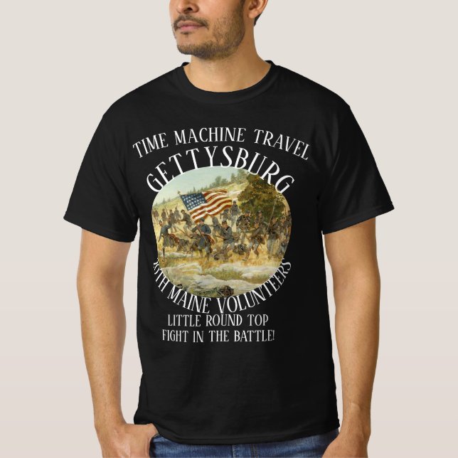 CAMISETA GETTYSBURG GUERRA CIVIL DOS EUA 20º VOLUNTÁRIOS DO (Frente)