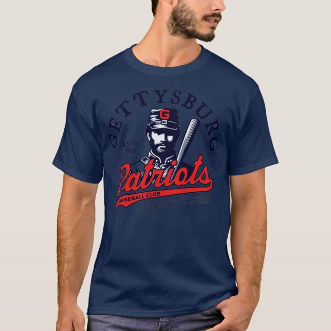 Camiseta Gettysburg Patriots Baseball - 1915 (Frente)