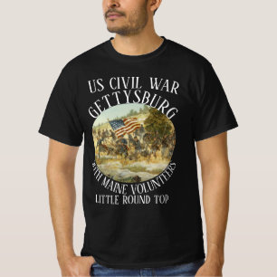 CAMISETA GETTYSBURG, VOLUNTÁRIOS DA 20 DA GUERRA CIVIL DOS