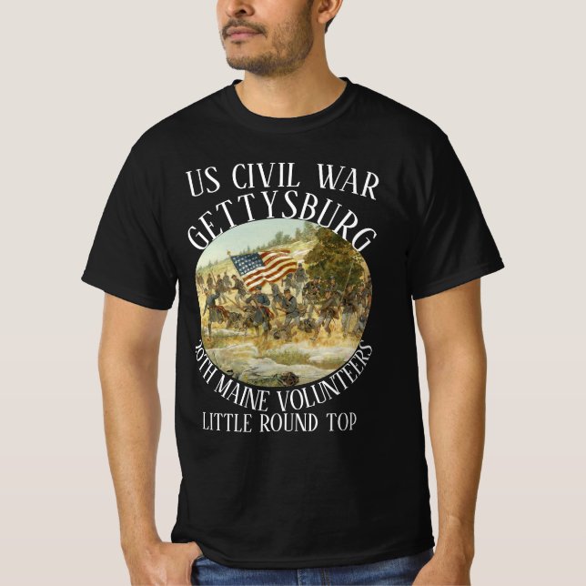 CAMISETA GETTYSBURG, VOLUNTÁRIOS DA 20 DA GUERRA CIVIL DOS  (Frente)