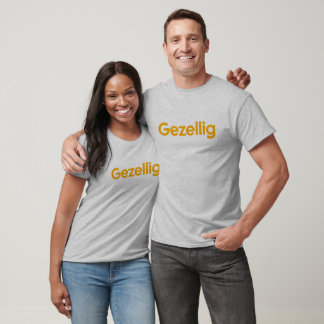 Camiseta Gezellig (moderno - laranja)