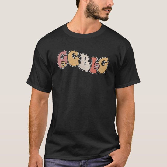 Camiseta Ggbig Fam Retro Hippy Cowgirl Sorority Big Little (Frente)