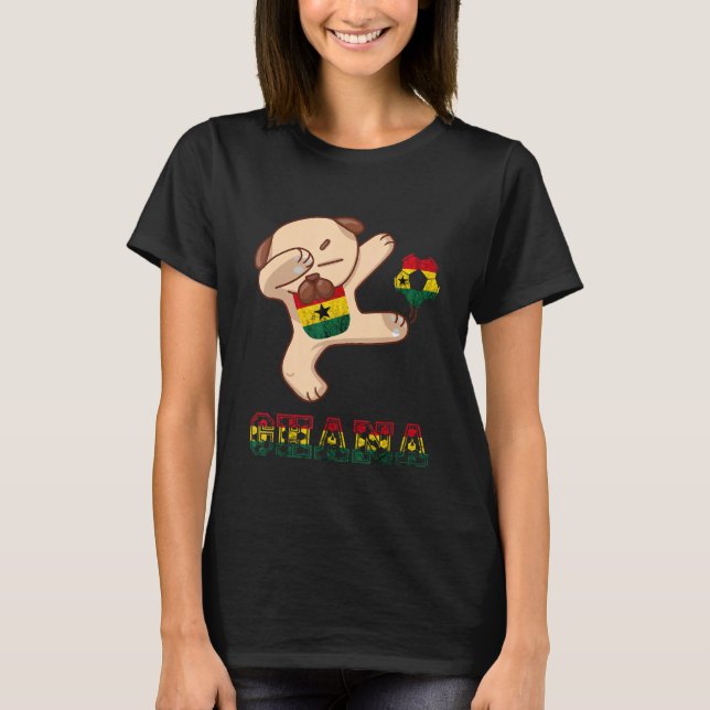 Camiseta Ghana Dog Ghana Football Team Ghana Flag Ghanese P (Frente)