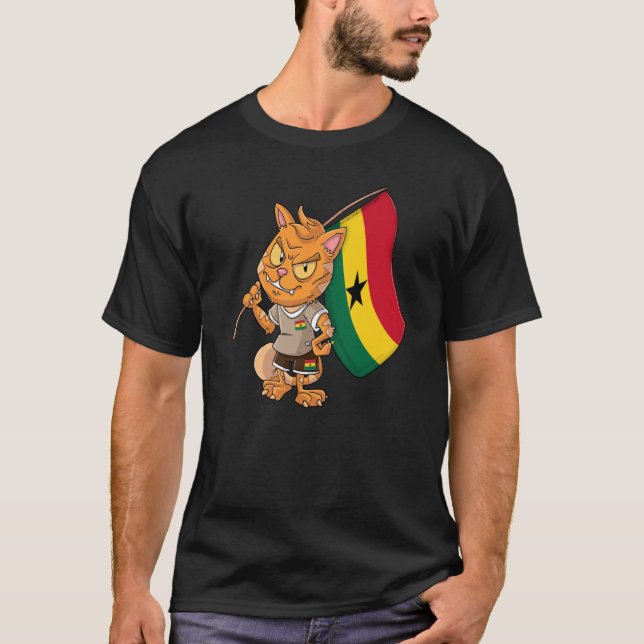 Camiseta Ghana Fan Cat (Frente)