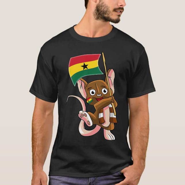 Camiseta Ghana Fan Mouse (Frente)