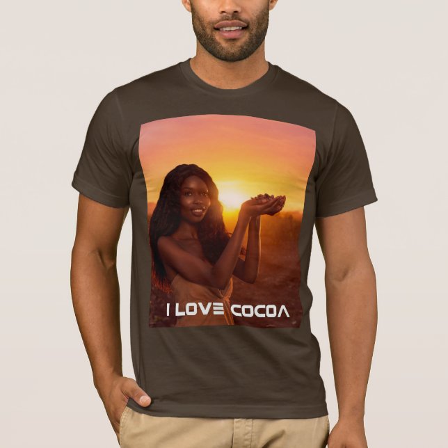 CAMISETA GHANA - I LOVE COCOA (Frente)