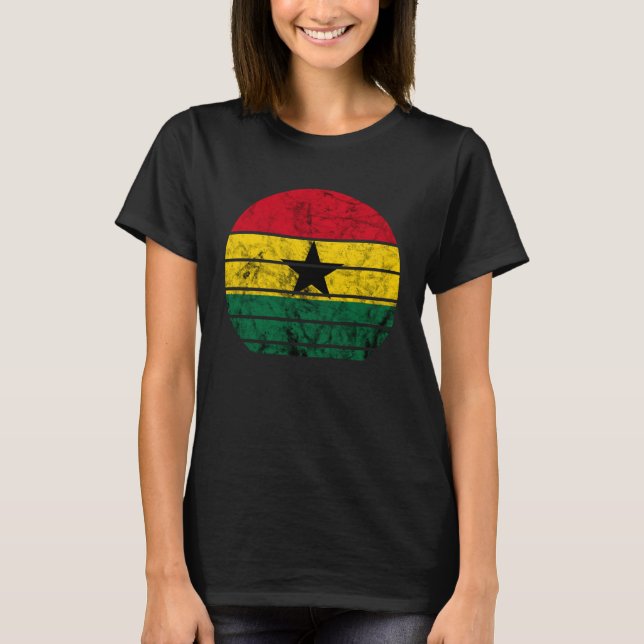 Camiseta Ghana Sunset Ghanaian Flag African Roots Africa (Frente)