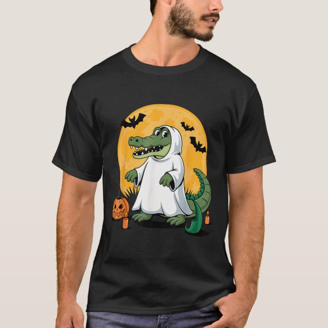 Camiseta Ghost Alligator Halloween Soky Gator Lovers (Frente)