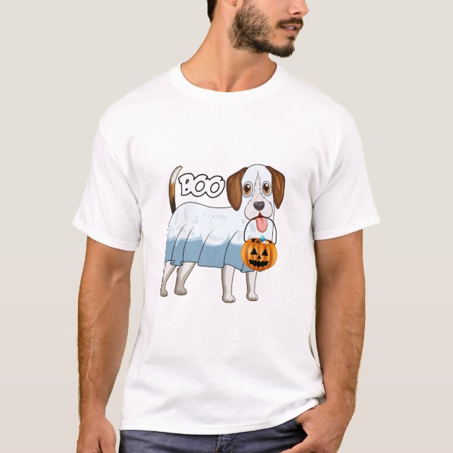 Camiseta Ghost Beagle Halloween Dog (Frente)