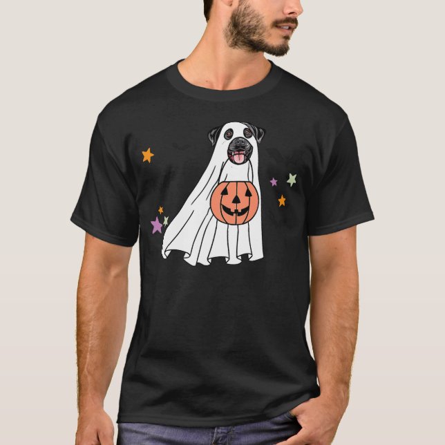 Camiseta Ghost Black Labrador Retriever Boo Dog Halloween C (Frente)